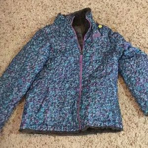 Reversible north face coat girls large